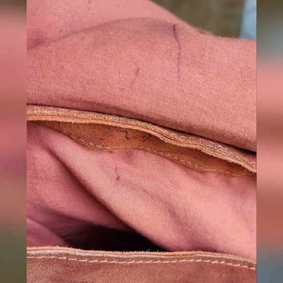 We The Free Convertible Orange Suede Backpack Crossbody Boho Bag - Picture 13 of 14